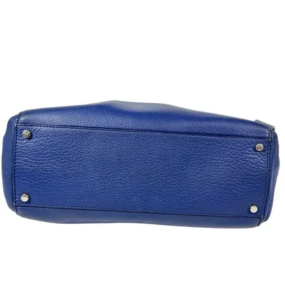 Kate Spade New York Atwood Place Larson Satchel Tassel Blue Leather Hand Bag - Picture 5 of 16